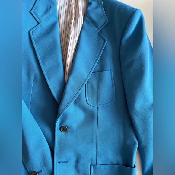 - Gucci Solid Wool-Blend Blue Sport Coat - Picture 3 of 7